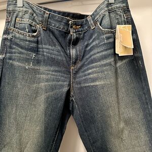 Ladies Michael kors nwt 10 Vintage 5 pocket wash blue boyfriend jeans